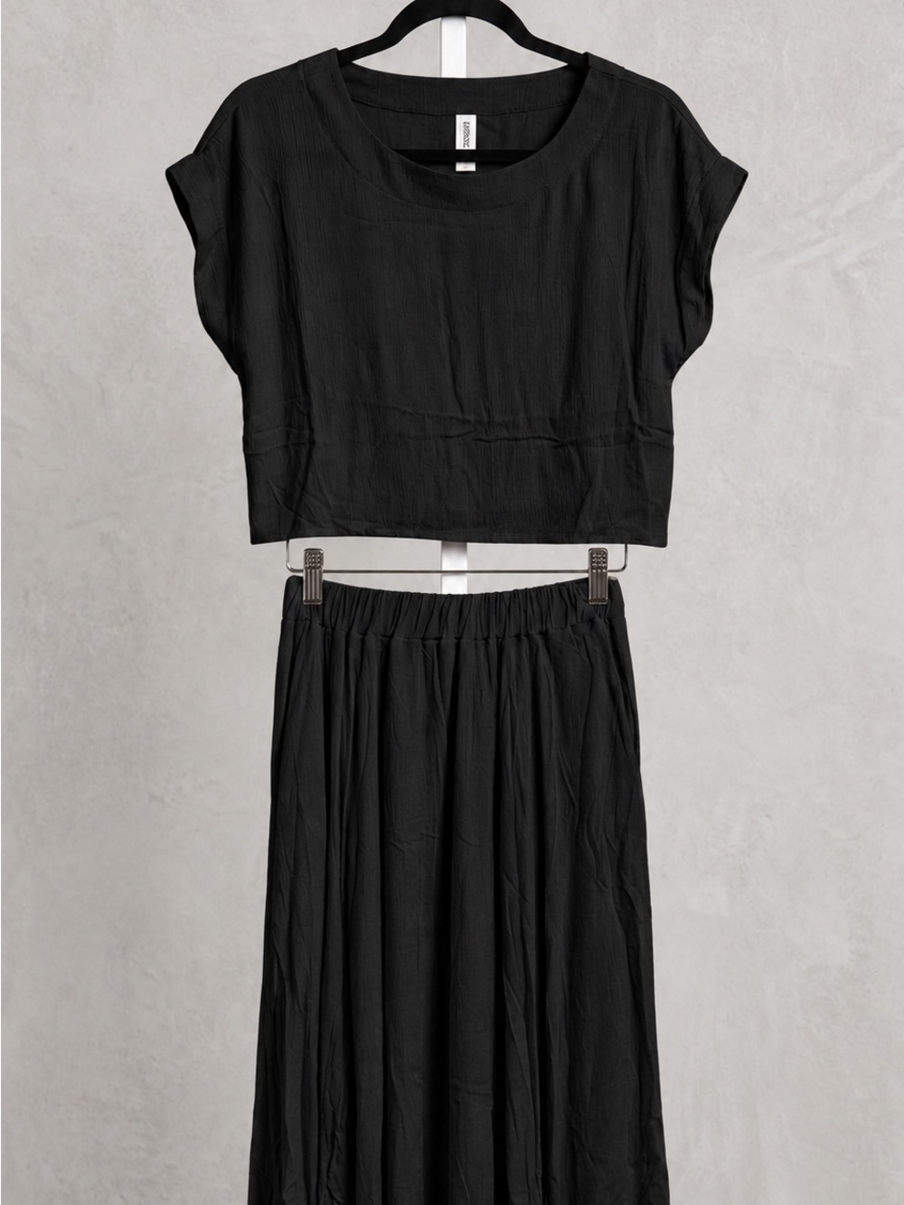 Zenana Outfitters Black Maxi Skirt with Elastic Waist